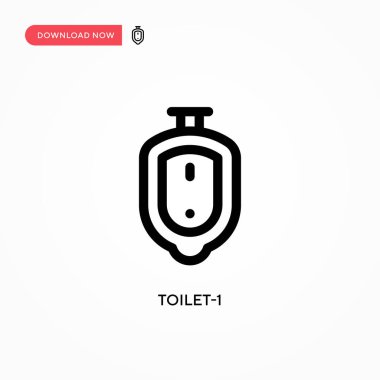 Tuvalet-1 basit vektör simgesi. Web sitesi veya mobil uygulama için modern, basit düz vektör çizimi