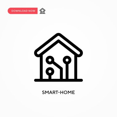 Akıllı ev Basit vektör simgesi. Web sitesi veya mobil uygulama için modern, basit düz vektör çizimi