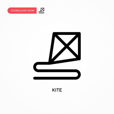 Kite Basit vektör simgesi. Web sitesi veya mobil uygulama için modern, basit düz vektör çizimi
