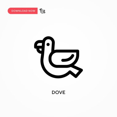 Dove Basit vektör simgesi. Web sitesi veya mobil uygulama için modern, basit düz vektör çizimi