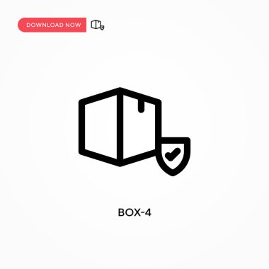 Kutu-4 basit vektör simgesi. Web sitesi veya mobil uygulama için modern, basit düz vektör çizimi