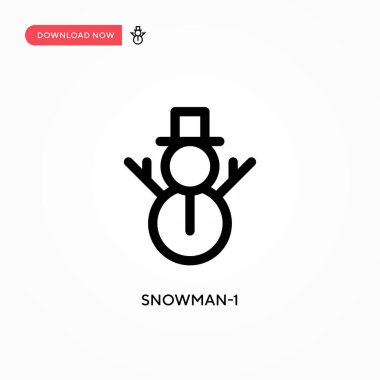 Kardan Adam-1 basit vektör simgesi. Web sitesi veya mobil uygulama için modern, basit düz vektör çizimi