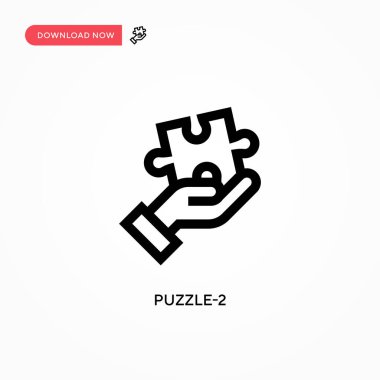 Bulmaca-2 basit vektör simgesi. Web sitesi veya mobil uygulama için modern, basit düz vektör çizimi