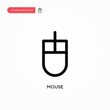 Fare Basit vektör simgesi. Web sitesi veya mobil uygulama için modern, basit düz vektör çizimi