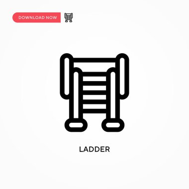 Merdiven Basit vektör simgesi. Web sitesi veya mobil uygulama için modern, basit düz vektör çizimi