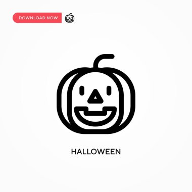 Cadılar Bayramı basit vektör simgesi. Web sitesi veya mobil uygulama için modern, basit düz vektör çizimi