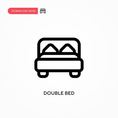 Çift kişilik basit vektör simgesi. Web sitesi veya mobil uygulama için modern, basit düz vektör çizimi