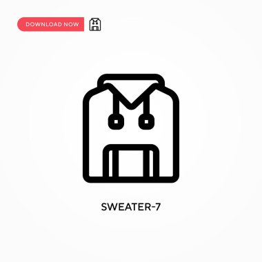 Süveter-7 basit vektör simgesi. Web sitesi veya mobil uygulama için modern, basit düz vektör çizimi