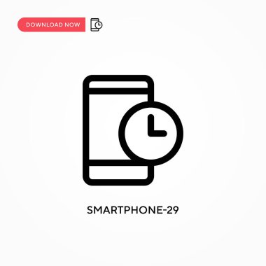 Akıllı telefon-29 Basit vektör simgesi. Web sitesi veya mobil uygulama için modern, basit düz vektör çizimi