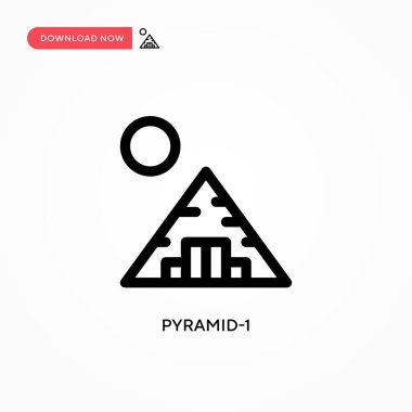 Piramit-1 basit vektör simgesi. Web sitesi veya mobil uygulama için modern, basit düz vektör çizimi