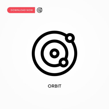 Yörünge Basit vektör simgesi. Web sitesi veya mobil uygulama için modern, basit düz vektör çizimi