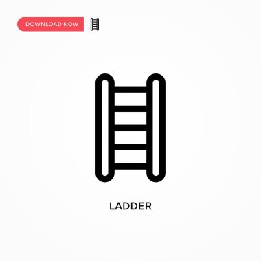 Merdiven Basit vektör simgesi. Web sitesi veya mobil uygulama için modern, basit düz vektör çizimi