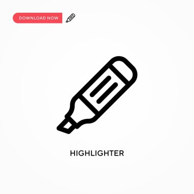 Basit vektör simgesini vurgula. Web sitesi veya mobil uygulama için modern, basit düz vektör çizimi