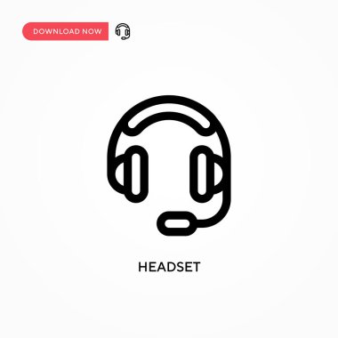 Kulaklık Basit vektör simgesi. Web sitesi veya mobil uygulama için modern, basit düz vektör çizimi