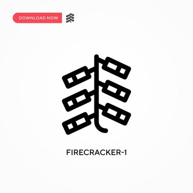 Firecracker-1 basit vektör simgesi. Web sitesi veya mobil uygulama için modern, basit düz vektör çizimi