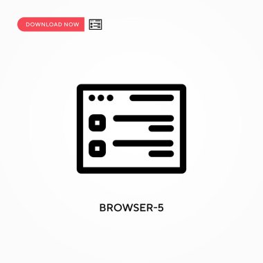 Tarayıcı-5 basit vektör simgesi. Web sitesi veya mobil uygulama için modern, basit düz vektör çizimi