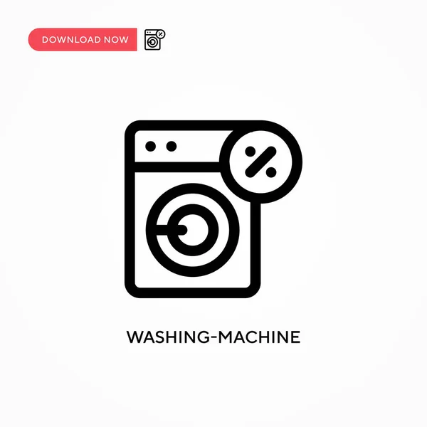 洗濯機シンプルなベクトルアイコン ウェブサイトやモバイルアプリのための現代的でシンプルなフラットベクトルイラスト — ストックベクタ