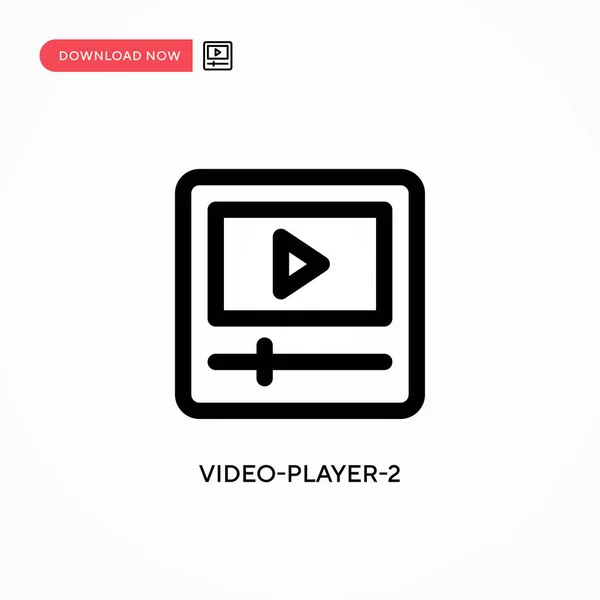Video Player Icône Vectorielle Simple Illustration Vectorielle Plate Moderne Simple — Image vectorielle