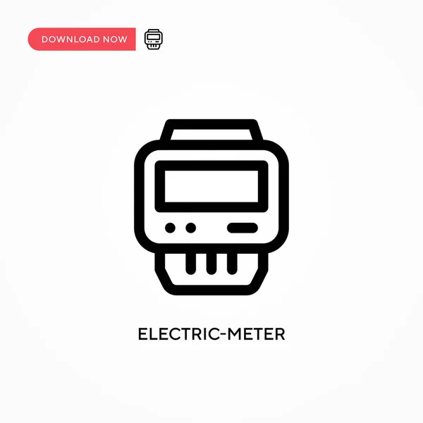 Electric Meter Simple Vector Icon Modern Simple Flat Vector Illustration — Stock Vector
