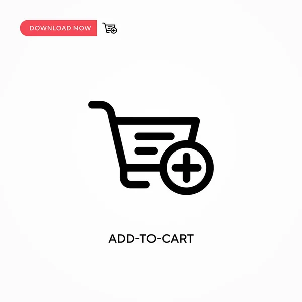 Add Cart Ícone Vetorial Simples Ilustração Vetorial Plana Moderna Simples — Vetor de Stock