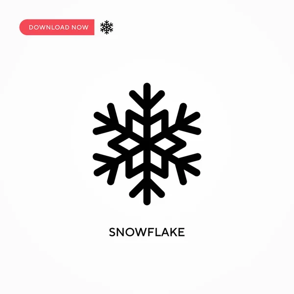 Snowflakeシンプルなベクトルアイコン ウェブサイトやモバイルアプリのための現代的でシンプルなフラットベクトルイラスト — ストックベクタ
