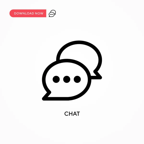 Chat Egyszerű Vektor Ikon Modern Egyszerű Lapos Vektor Illusztráció Weboldalhoz — Stock Vector