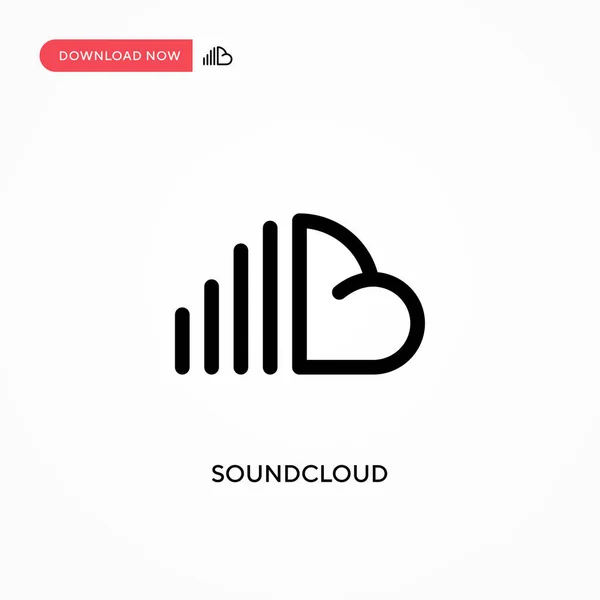 Символ Soundcloud Simple Vector Современная Простая Векторная Иллюстрация Веб Сайта — стоковый вектор