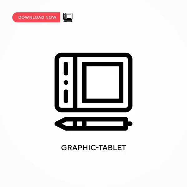 Gráfico Tablet Ícone Vetorial Simples Ilustração Vetorial Plana Moderna Simples — Vetor de Stock