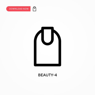 Beauty-4 basit vektör simgesi. Web sitesi veya mobil uygulama için modern, basit düz vektör çizimi