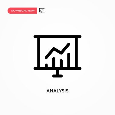 Analiz basit vektör simgesi. Web sitesi veya mobil uygulama için modern, basit düz vektör çizimi
