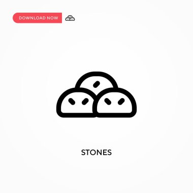 Taşlar basit vektör simgesi. Web sitesi veya mobil uygulama için modern, basit düz vektör çizimi