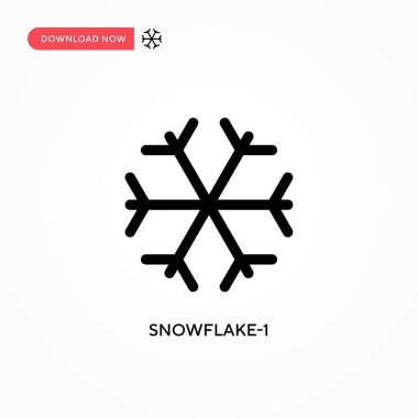 Kar Tanesi-1 Basit vektör simgesi. Web sitesi veya mobil uygulama için modern, basit düz vektör çizimi