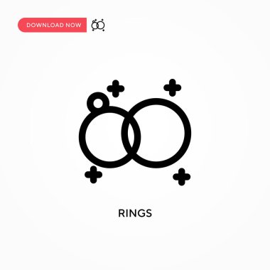 Halkalar basit vektör simgesi. Web sitesi veya mobil uygulama için modern, basit düz vektör çizimi