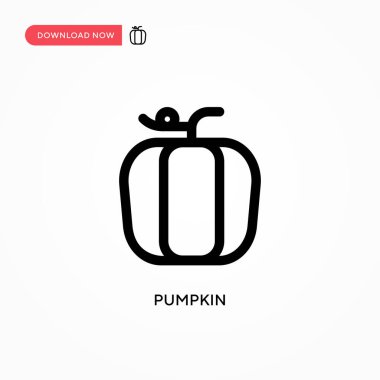 Balkabağı basit vektör simgesi. Web sitesi veya mobil uygulama için modern, basit düz vektör çizimi