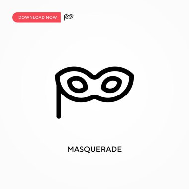 Basit vektör simgesi maskesi. Web sitesi veya mobil uygulama için modern, basit düz vektör çizimi