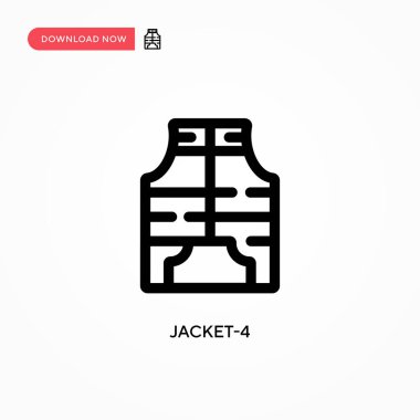 Ceket-4 Basit vektör simgesi. Web sitesi veya mobil uygulama için modern, basit düz vektör çizimi