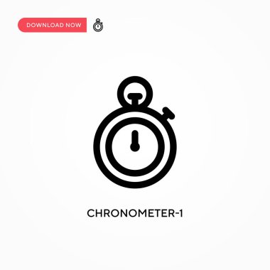 Kronometre-1 Basit vektör simgesi. Web sitesi veya mobil uygulama için modern, basit düz vektör çizimi