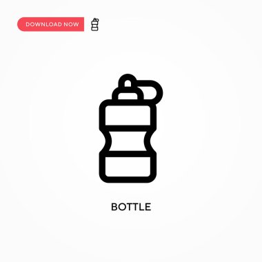 Şişe Basit vektör simgesi. Web sitesi veya mobil uygulama için modern, basit düz vektör çizimi