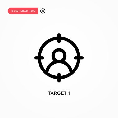 Hedef-1 Basit vektör simgesi. Web sitesi veya mobil uygulama için modern, basit düz vektör çizimi
