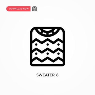 Süveter-8 basit vektör simgesi. Web sitesi veya mobil uygulama için modern, basit düz vektör çizimi