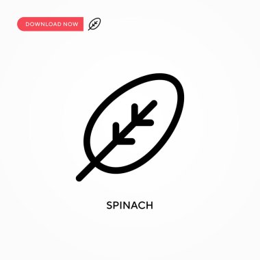 Ispanak Basit vektör simgesi. Web sitesi veya mobil uygulama için modern, basit düz vektör çizimi