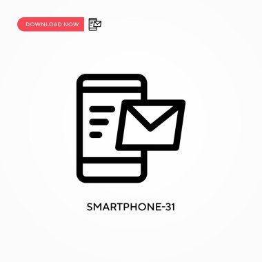 Akıllı telefon-31 basit vektör simgesi. Web sitesi veya mobil uygulama için modern, basit düz vektör çizimi