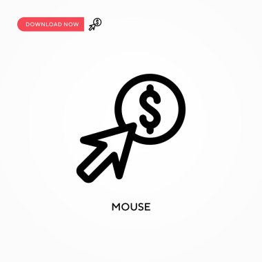 Fare Basit vektör simgesi. Web sitesi veya mobil uygulama için modern, basit düz vektör çizimi