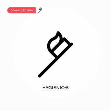 Hijyenik-5 basit vektör simgesi. Web sitesi veya mobil uygulama için modern, basit düz vektör çizimi
