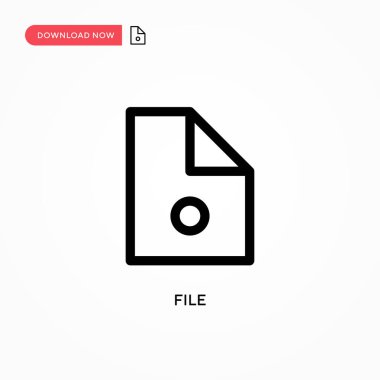 Dosya Basit vektör simgesi. Web sitesi veya mobil uygulama için modern, basit düz vektör çizimi