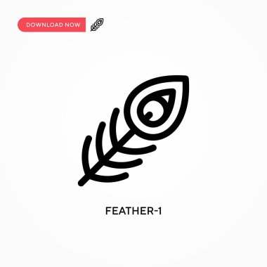 Tüy-1 basit vektör simgesi. Web sitesi veya mobil uygulama için modern, basit düz vektör çizimi