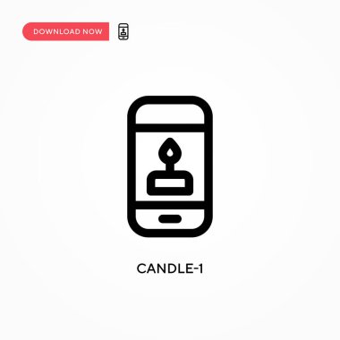 Mum-1 basit vektör simgesi. Web sitesi veya mobil uygulama için modern, basit düz vektör çizimi