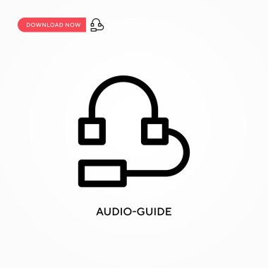 Ses rehberi Basit vektör simgesi. Web sitesi veya mobil uygulama için modern, basit düz vektör çizimi