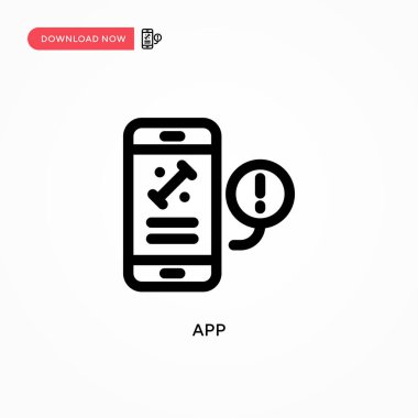 Uygulama Basit vektör simgesi. Web sitesi veya mobil uygulama için modern, basit düz vektör çizimi