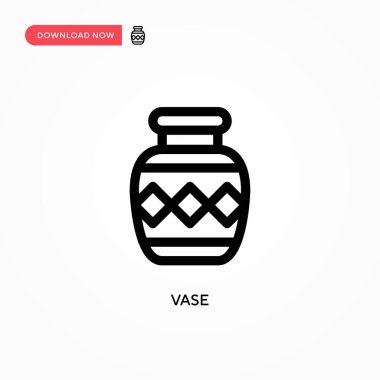 Vazo basit vektör simgesi. Web sitesi veya mobil uygulama için modern, basit düz vektör çizimi